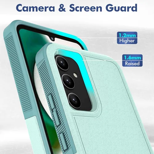 Vista 108 de Jeylly Compatible con Samsung Galaxy A22 5G Funda, Funda Samsung A22 5G con 2pcs protectores de pantalla de vidrio templado