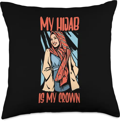 Vista 5 de My Hijab Is My Crown Islamic Muslim Women Gift My Hijab is My Crown Religión Islámica Almohada de mujer musulmana, 16 x 16 pulgadas, multicolor