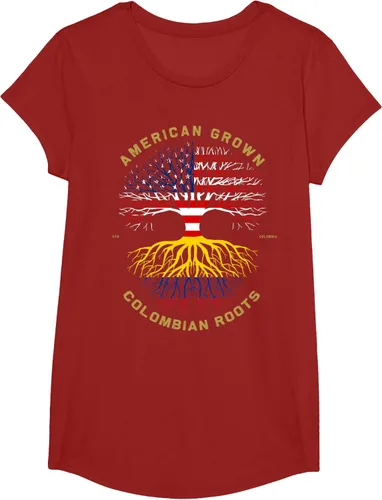 Vista 79 de Camiseta de regalo con la bandera de Estados Unidos con árbol de raíces colombianas