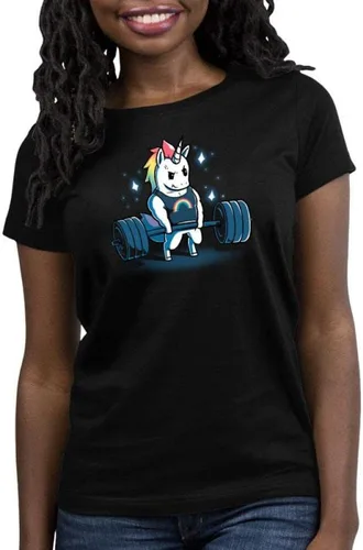 Vista 3 de TeeTurtle Camiseta relajada de unicornio para mujer