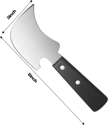 Vista 2 de Hanaive Paquete de 2 cuchillos basculantes para discapacitados, cuchillos afilados para carne con una sola mano, equipo adaptativo, artilugio, 8 x 3