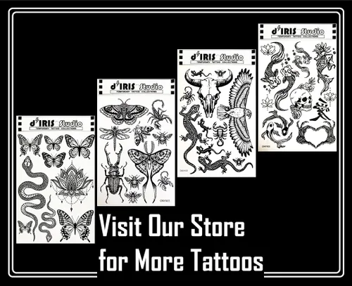 Vista 2 de Tatuajes brillantes de luz negra