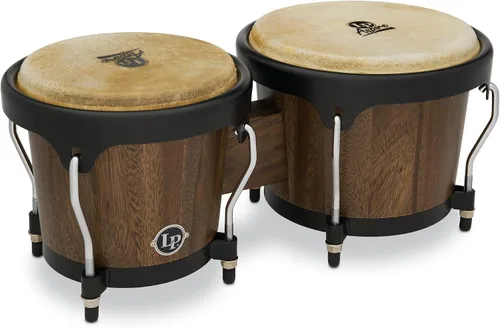 Vista 8 de Latin Percussion LPA601F-BK LP Aspire Bongos de fibra de vidrio - Negro/Negro