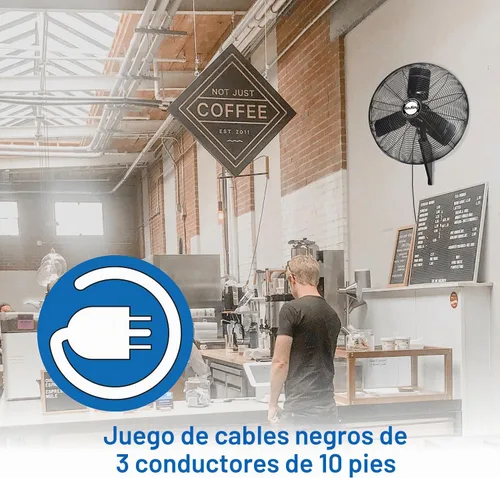 Vista 5 de Air King Ventilador de montaje en pared de oscilación silenciosa de 24 pulgadas y 1/4 Hp