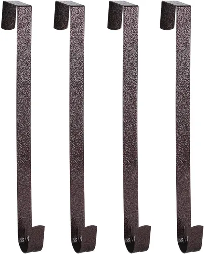 Vista 16 de Sattiyrch Colgador de corona de 12 pulgadas para puerta delantera, gancho de acero para colgar sobre la puerta, colgador de puerta de corona