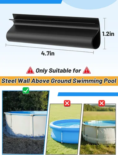 Vista 3 de 48 piezas de clips para cubierta de piscina de invierno de 4.7" - Kit de cierre de piscina para piscinas de pared de acero sobre el suelo