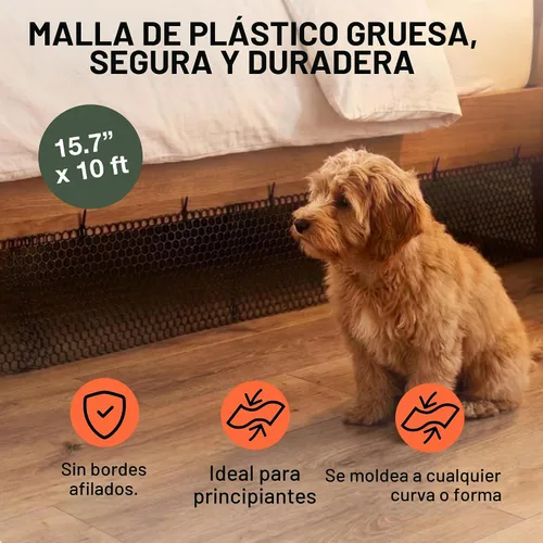 Vista 2 de MaPorch - Cercas de alambre de plástico para pollo, bloqueador debajo de la Negro