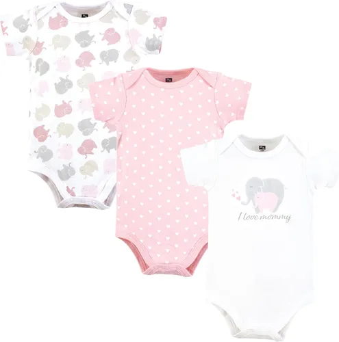 Vista 126 de Hudson Baby baby-girls Cotton Bodysuits 3-pack