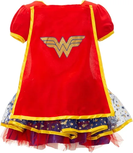 Vista 6 de DC Comics - Vestido de disfraz de tul para mujer y niña de la Liga de la Justicia de la Justicia conjunto de 3 piezas para bebés a niños grandes