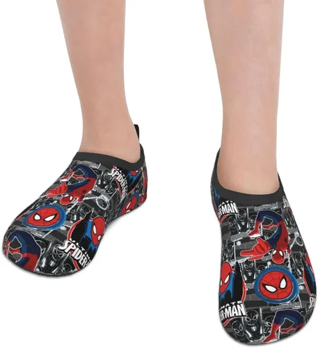Vista 4 de FANSUN Favorite Superheros - Zapatos de agua para niños ligeros antideslizantes descalzos de secado rápido para deportes piscina playa piscina