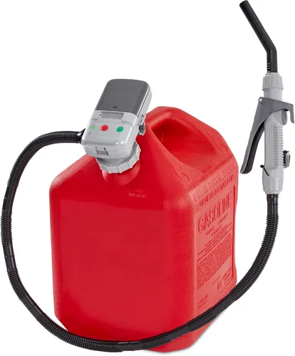 Vista 13 de Bomba de transferencia de combustible automática DEWAY con parada automática, tasa de flujo de 2.4 GPM y alimentación por batería AA, adaptador