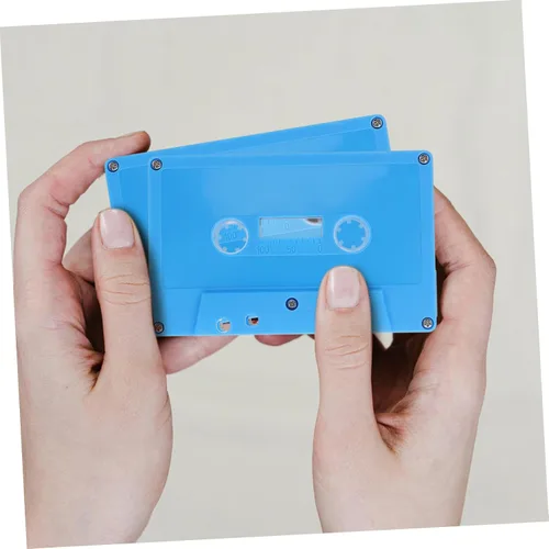 Vista 8 de 2pcs Retro Cinta Cassette Vintage Decoración Cinta En Blanco Casetes De Audio Cielo Azul De Plástico