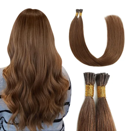 Vista 20 de Sunya - Extensiones de cabello humano con punta en I de 14 pulgadas, color negro azabache, extensiones de cabello humano con punta en I, extensiones