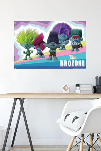 Vista 4 de Trends International Trolls: Band Together - Póster de pared de brozone, 34 pulgadas de largo x 22.4 pulgadas, versión sin marco