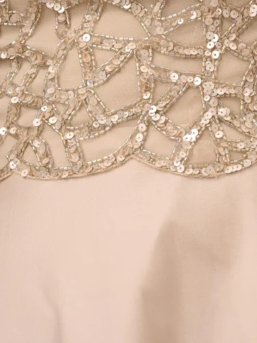 Vista 3 de Adrianna Papell Vestido de tafetán con cuentas para mujer