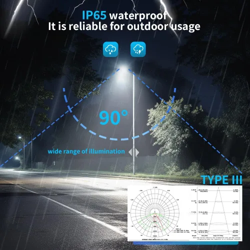 Vista 6 de Luz LED de estacionamiento de 300 W, ajustador deslizante ajustable, 39000LM 5000K iluminación exterior con fotocélula del atardecer al amanecer
