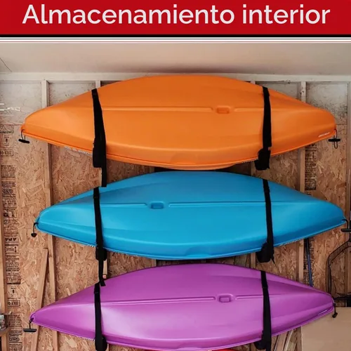 Vista 5 de Kayak Storage Racks, Canoes Garage Storage Hooks, Wall Mount Surfboard Hangers and Stand-Up Paddle Board Holder