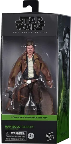 Vista 2 de Star Wars The Black Series Han Solo (Endor) - Figura de acción coleccionable de 6 pulgadas de la película “Return of The Jedi”, para niños de 4 años