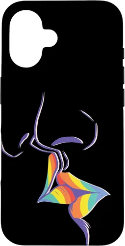 Vista 32 de Funda de regalo LGBT Lesbian Gay Pride LGBTQ Kiss Rainbow para iPhone 17