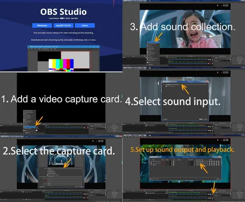 Vista 7 de Tarjeta de captura VGA, dispositivo de captura VGA a USB con entrada de micrófono