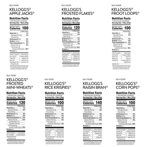 Vista 2 de Kellogg's - Paquete de cereales de desayuno surtidos: Frosted Flakes, Frosted Mini-Wheats, Froot Loops, Apple Jacks, Corn Pops, Rice Krispies