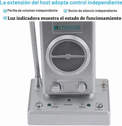 Vista 5 de Retekess TW102 Sistema de intercomunicación de ventana, intercomunicador