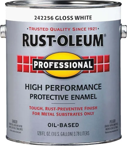 Vista 6 de Rust-Oleum 242256 Esmalte protector profesional a base de aceite blanco de alto rendimiento, 100 COV, 1 galón