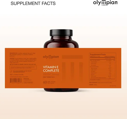 Vista 8 de Olympian Labs Tocomin Tocotrienol Vitamina E Complete, 60 cápsulas blandas