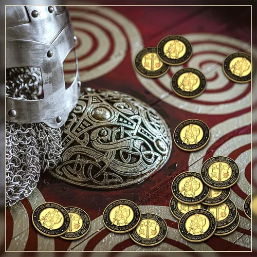 Vista 5 de Tondiamo 12 Piezas Pónganse Toda la Armadura de Dios Monedas de Desafío Cristiano Recuerdos Oración Regalo Conmemorativo Redondo Dorado Regalo