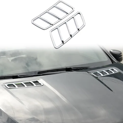 Vista 9 de Ajuste de la etiqueta engomada de la capilla del techo del motor del ABS Chrome para Mercedes Benz ML GL GLE GLS 2013-2017