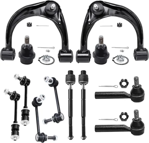 Vista 96 de Detroit Axle – 12 brazos de control superiores e inferiores delanteros con rótulas, barras de unión exteriores e interiores con topes, barras