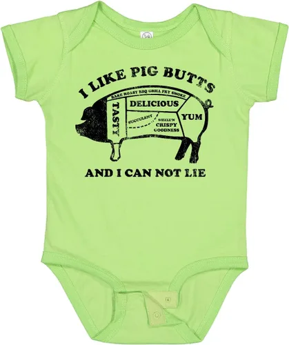 Vista 16 de inktastic Body para bebé I Like Pig Butts Blanco