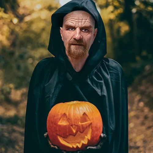 Vista 5 de Máscara de Halloween de miedo para adulto, máscara de látex realista con forma de cara humana, máscara de cabeza completa para cosplay, disfraces