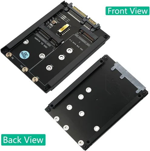 Vista 6 de HLT MSATA y B Key/B&M Key SSD 2 en 1 a SATA III de 2.5" con soporte de marco - Conserva mSATA SSD como unidad SATA de 0.276 in 2.5