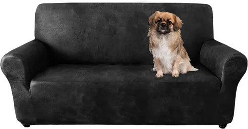 Vista 12 de ANARACHON - Funda elástica para sillón con aspecto de piel, 1 pieza Negro