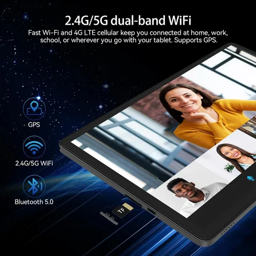 Vista 3 de Tablet de 11 pulgadas, tableta Android 15 2026 con 16 GB de RAM 128 GB ROM 1 TB expandible Octa-Core, tabletas WiFi 5G, tabletas 2 en 1 con teclado