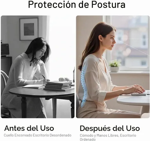 Vista 5 de ZOEY Soporte acrílico para libros de lectura, soporte ajustable para libros con base giratoria de 360 grados y soporte elevador plegable de aleación