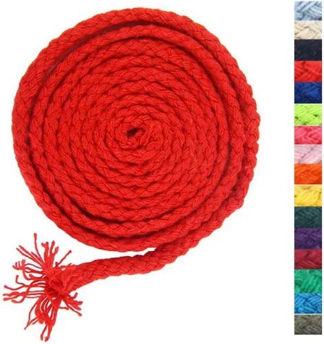 Vista 13 de Cuerda de macramé de 5 mm * 295 pies, cuerda de algodón natural de 8 hebras trenzadas para manualidades, hilo de algodón para tejer, para colgar