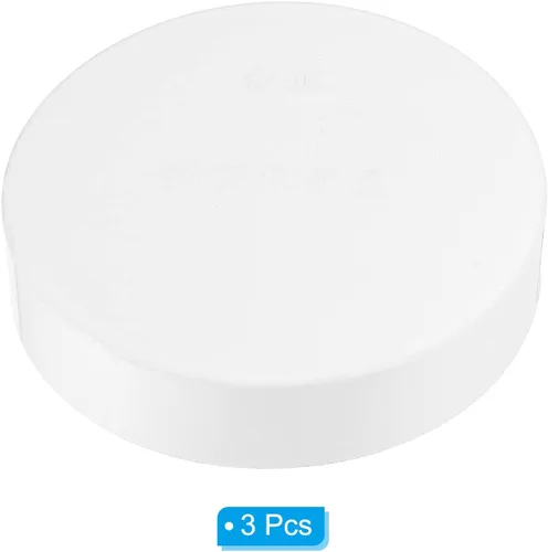 Vista 3 de PATIKIL 3.5"/89mm PVC Pipe End Cap Fitting, paquete de 3 enchufes de acoplamiento de enchufe de grado de muebles para bricolaje, jardín