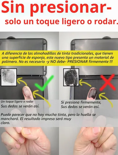 Vista 2 de prismite Kit de huellas dactilares con almohadilla de tinta de huellas dactilares grandes y tarjetas de huellas dactilares, aplicable para FD-258