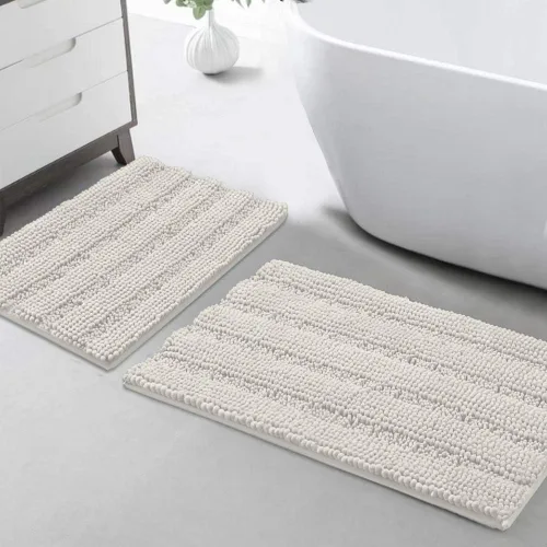 Vista 112 de Turquoize Alfombra de baño de chenilla de lujo para baño, extra absorbente, alfombra de ducha de microfibra antideslizante para baño, alfombra Aqua