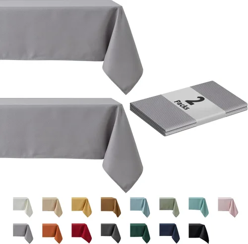 Vista 15 de maxmill Mantel cuadrado de jacquard resistente a las manchas, impermeable, resistente a las arrugas, lavable, suave, mantel decorativo de tela