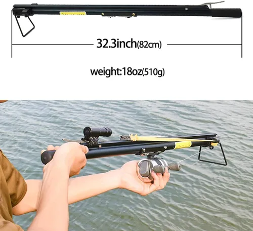 Vista 3 de Piaoyu Nuevo Juego de Pesca Multifuncional Automático con Caña de Pescar, Resortera y Flecha de Pesca, Dardo de Pesca