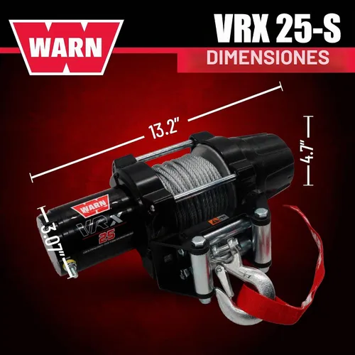 Vista 6 de WARN VRX 25 Powersport Winch 12V - 2,500 lb Clasificación, cuerda de acero, para ATV/UTV