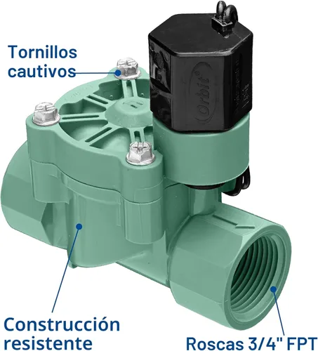 Vista 5 de Orbit 57280 3/4" Válvula de aspersor automático en línea de la serie L de FPT