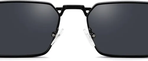 Vista 9 de Naomi - Gafas de sol rectangulares clásicas, retro, marco de metal, tamaño pequeño, protección UV UV400, para hombres y mujeres