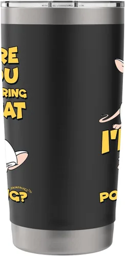 Vista 2 de Pinky and the Brain Vaso aislado de acero inoxidable Pondering