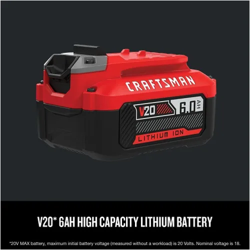 Vista 2 de Batería de herramienta eléctrica de iones de litio CRAFTSMAN V20 6Ah (CMCB206)