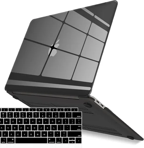 Vista 25 de IBENZER Compatible con Nuevo MacBook Air de 13 pulgadas Funda 2022 2021 2020 M1 A2337 A2179 A1932, Carcasa Rígida de Plástico con Cubierta de azul