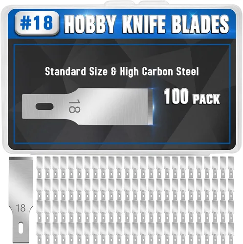 Vista 10 de DIYSELF Paquete de 100 Cuchillas Exacto #2 Cuchillas de Repuesto para Cuchillo de Hobby Repuestos de Cuchillas para Cuchillo de Hobby Cuchilla
